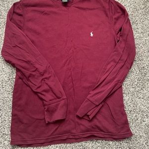 Ralph Lauren waffle type long sleeve shirt, size large,